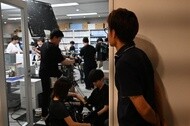 医局での撮影セッティング