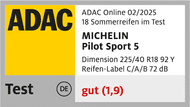 michelin pilot sport 5 225 02 25 1c de