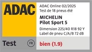 michelin pilot sport 5 225 02 25 4c fr
