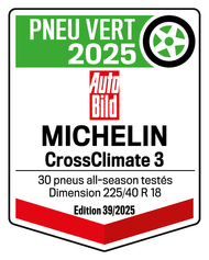 Autobild pneus all-season testés pneu vert MICHELIN CrossClimate 3