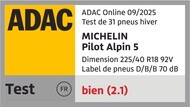 michelin pilot alpin 5 225 09 25 4c fr