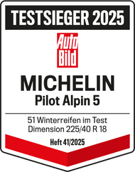 2025 Autobild Testsieger MICHELIN Pilot Alpin 5