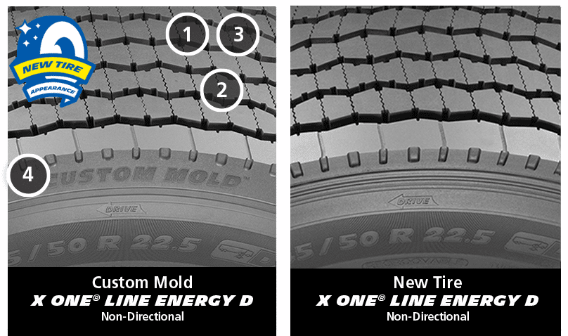 Michelin X ONE® LINE ENERGY D Custom Mold | RETREAD / RECAP