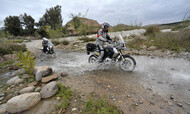 moto banner buscar neumáticos para trail