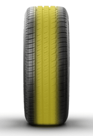 tyre wearing in the centre