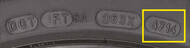 Na koncu oznake DOT pnevmatike se nahaja starostna koda pnevmatike