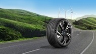 Pilot sport EV tire on road